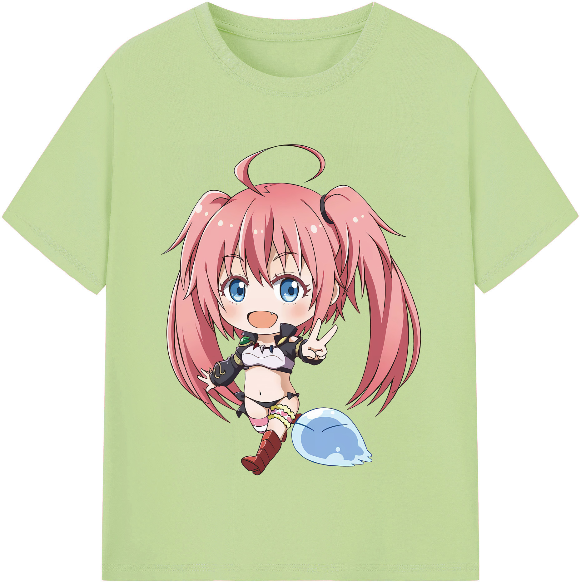 （画像用） 転スラ Regarding Reincarnated to Slime 綿100％半袖Tシャツ（フロントプリント）